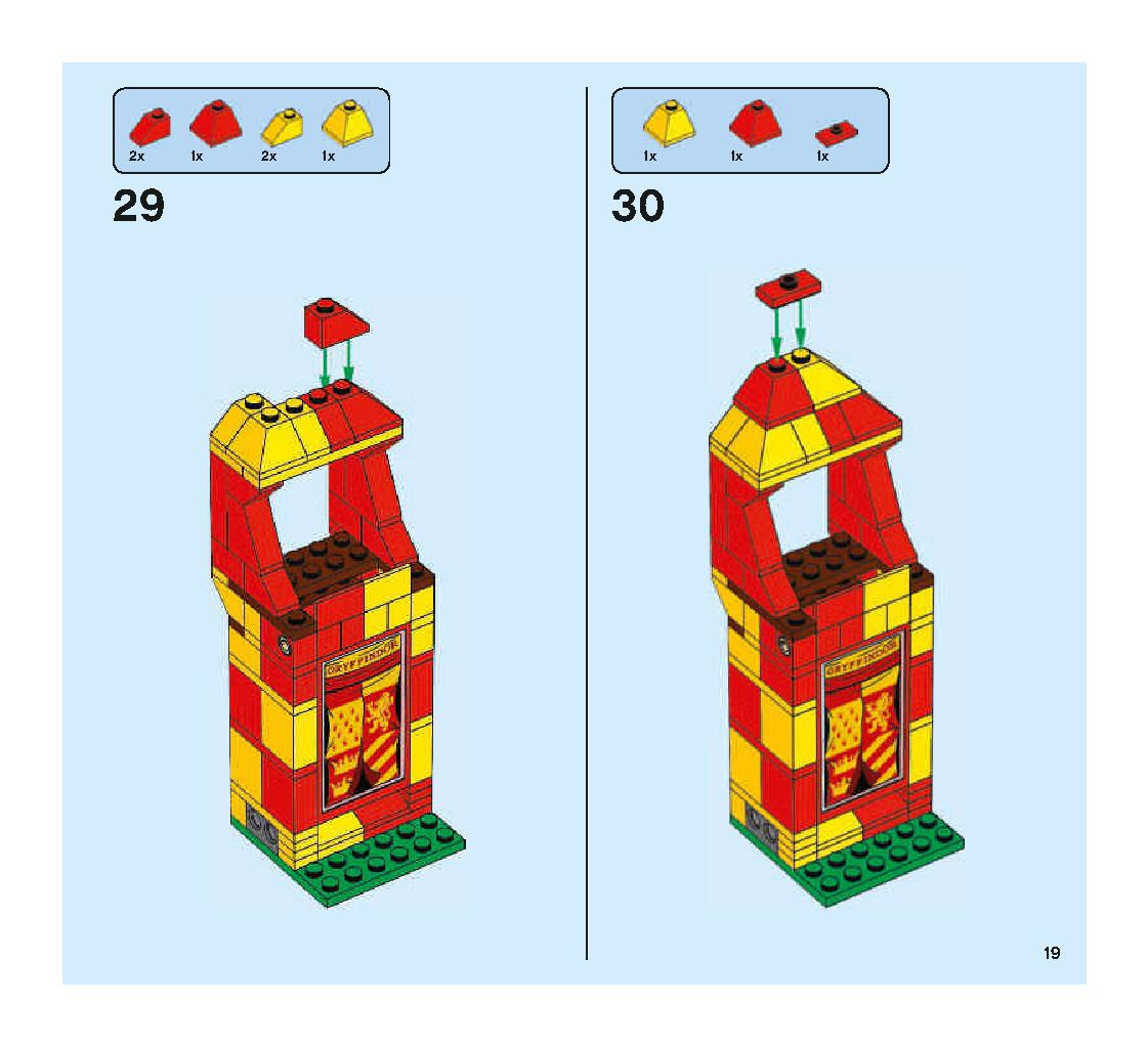 Quidditch Match 75956 LEGO information LEGO instructions 19 page