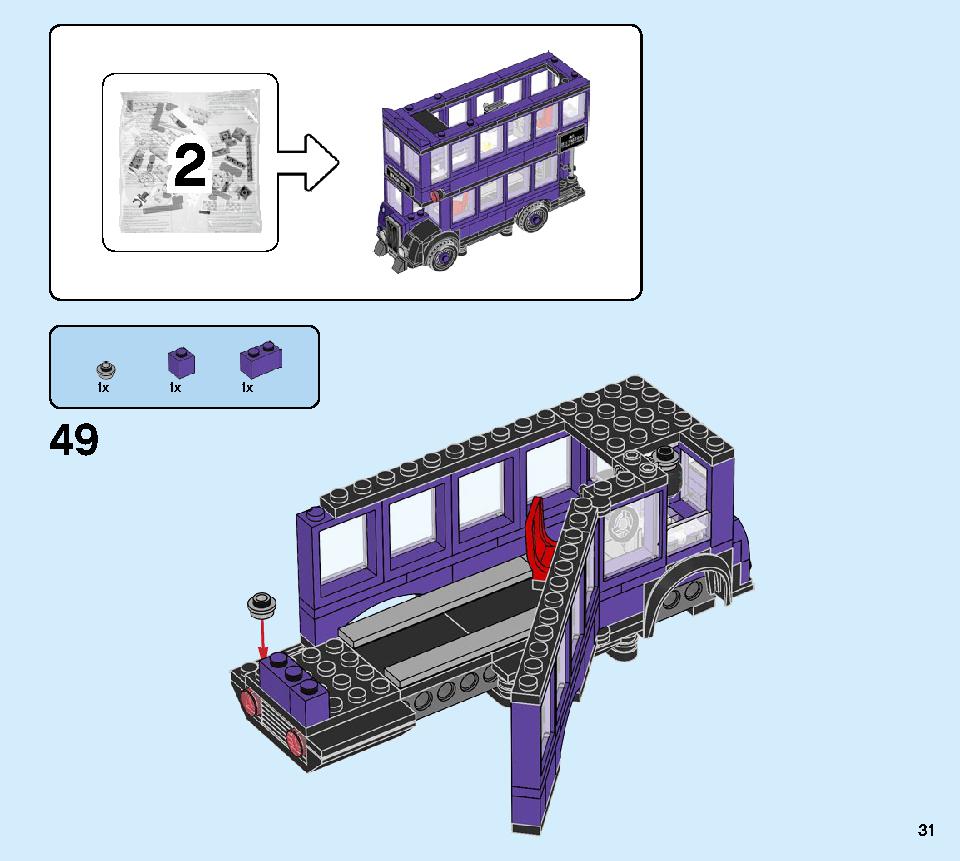 The Knight Bus 75957 LEGO information LEGO instructions 31 page