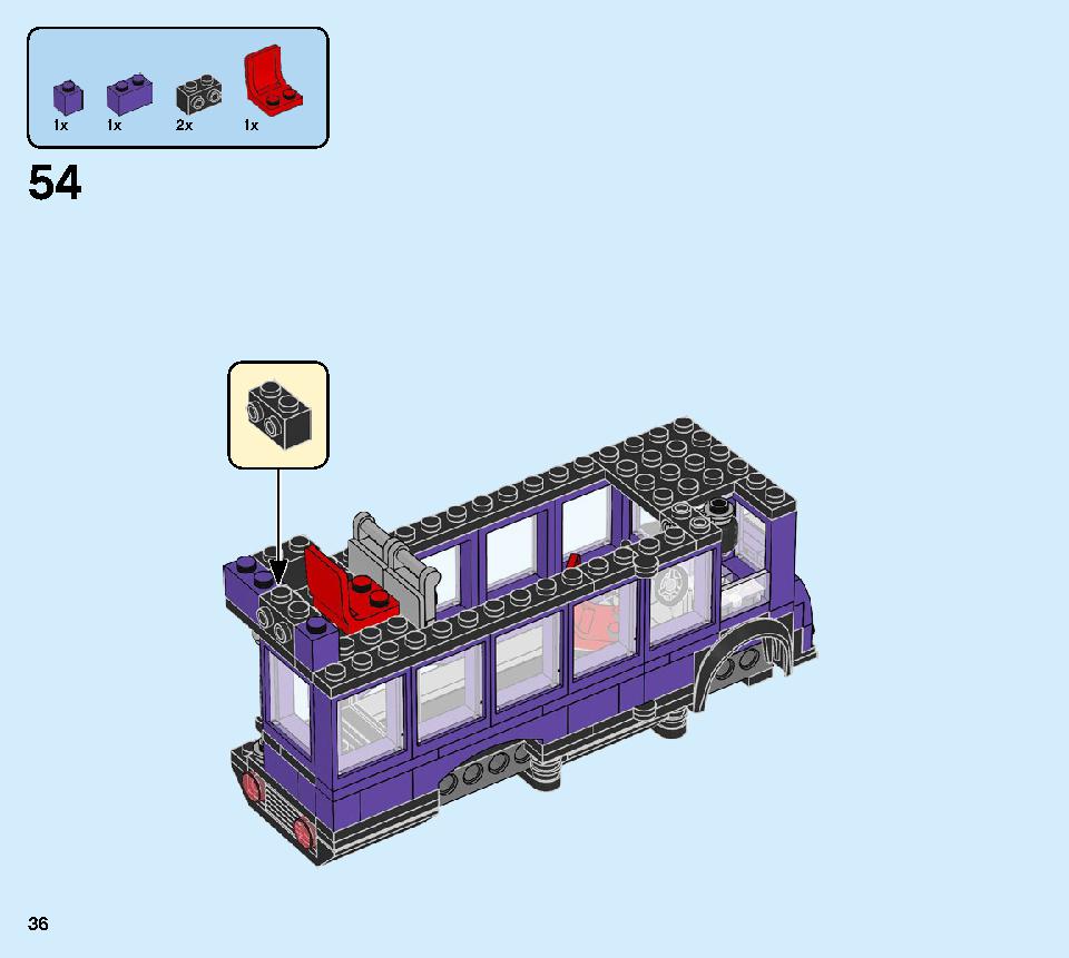 夜の騎士バス™ 75957 レゴの商品情報 レゴの説明書・組立方法 36 page