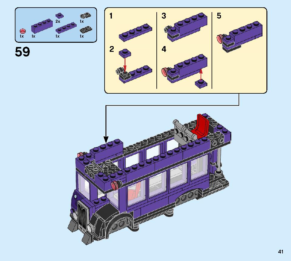 The Knight Bus 75957 LEGO information LEGO instructions 41 page