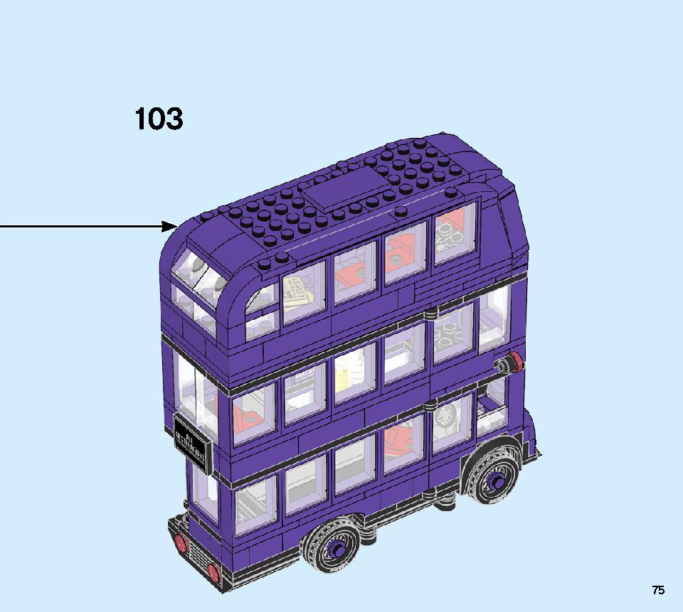 The Knight Bus 75957 LEGO information LEGO instructions 75 page
