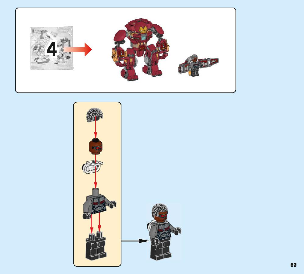 The Hulkbuster Smash-Up 76104 LEGO information LEGO instructions 63 page