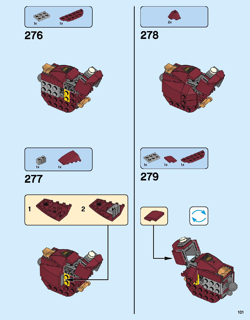 어벤져스 헐크버스터: 울트론 에디션 76105 레고 세트 제품정보 레고 조립설명서 101 page