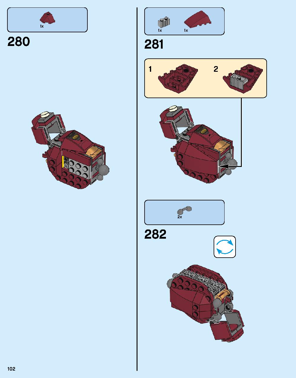 어벤져스 헐크버스터: 울트론 에디션 76105 레고 세트 제품정보 레고 조립설명서 102 page
