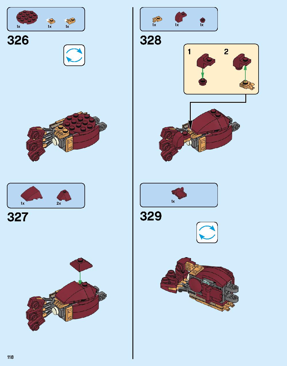 어벤져스 헐크버스터: 울트론 에디션 76105 레고 세트 제품정보 레고 조립설명서 118 page