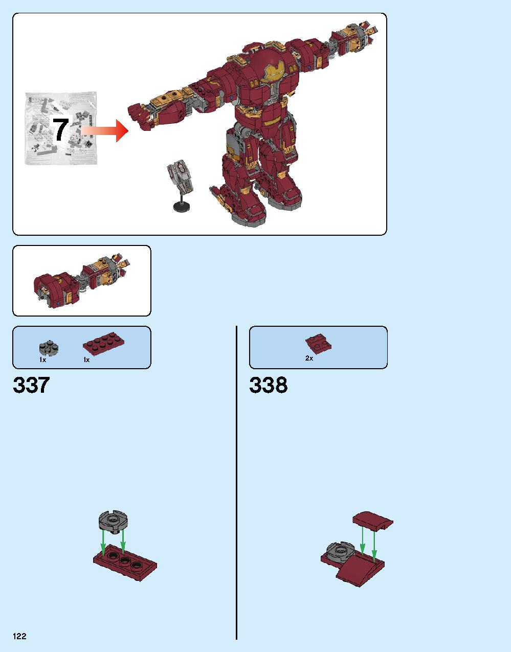 어벤져스 헐크버스터: 울트론 에디션 76105 레고 세트 제품정보 레고 조립설명서 122 page