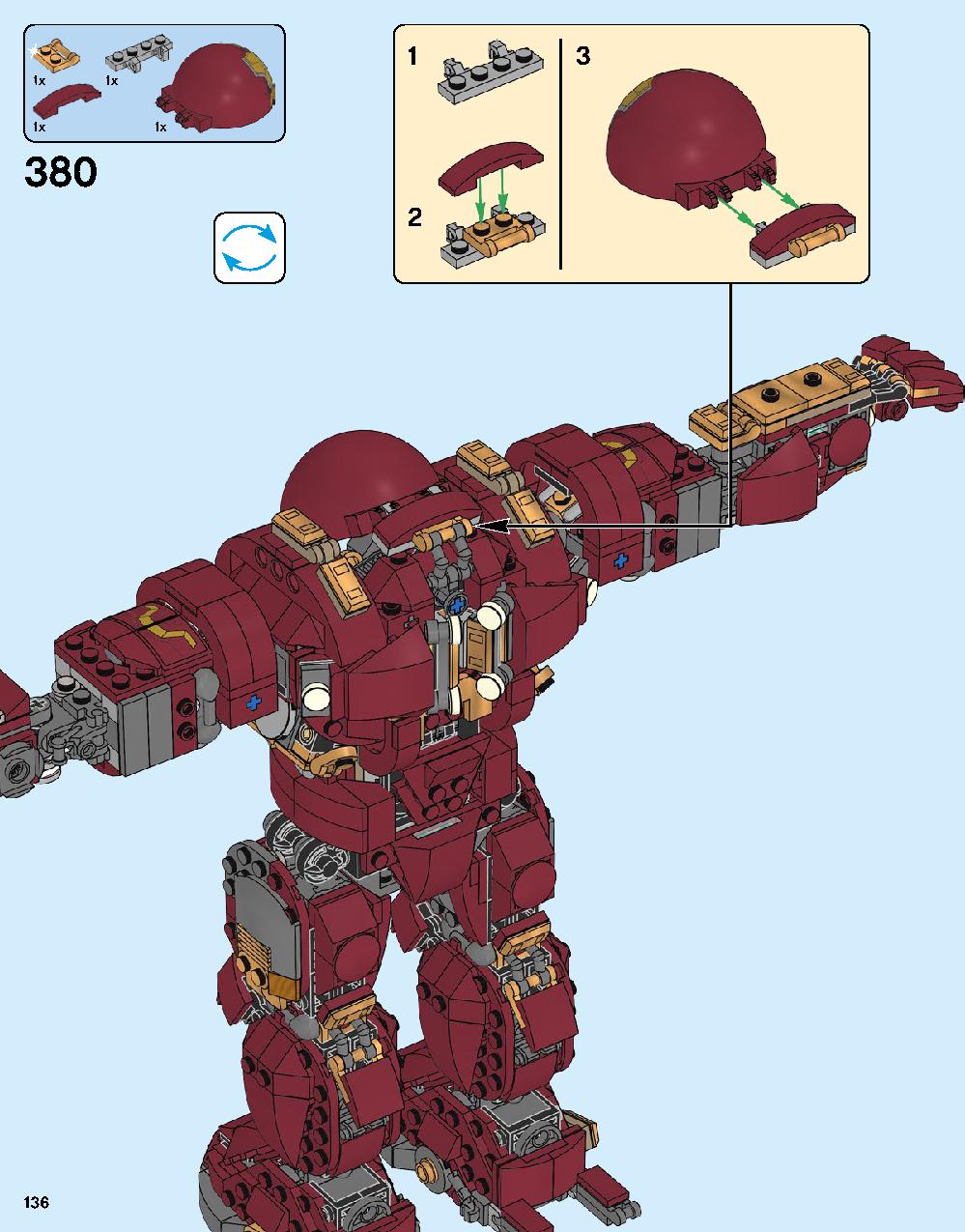 ハルクバスター：ウルトロン・エディション 76105 レゴの商品情報 レゴの説明書・組立方法 136 page
