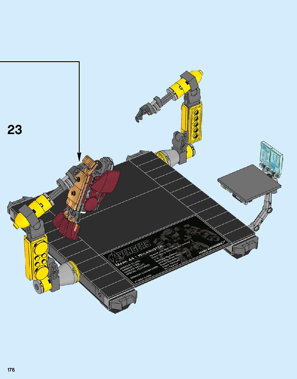 어벤져스 헐크버스터: 울트론 에디션 76105 레고 세트 제품정보 레고 조립설명서 176 page