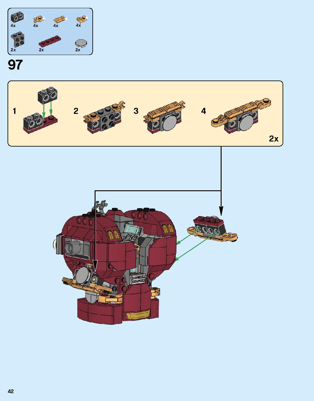 ハルクバスター：ウルトロン・エディション 76105 レゴの商品情報 レゴの説明書・組立方法 42 page