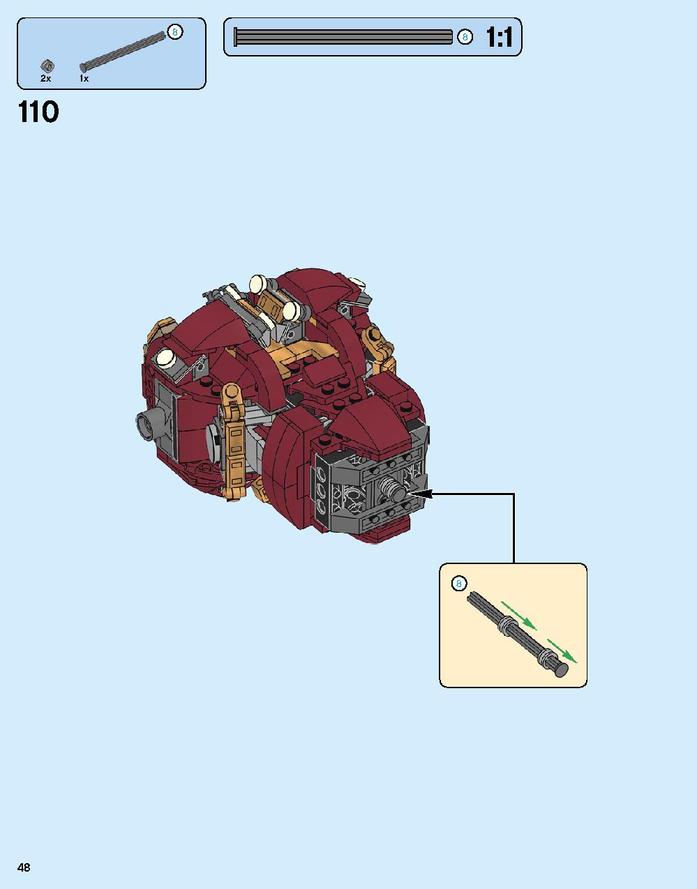 어벤져스 헐크버스터: 울트론 에디션 76105 레고 세트 제품정보 레고 조립설명서 48 page