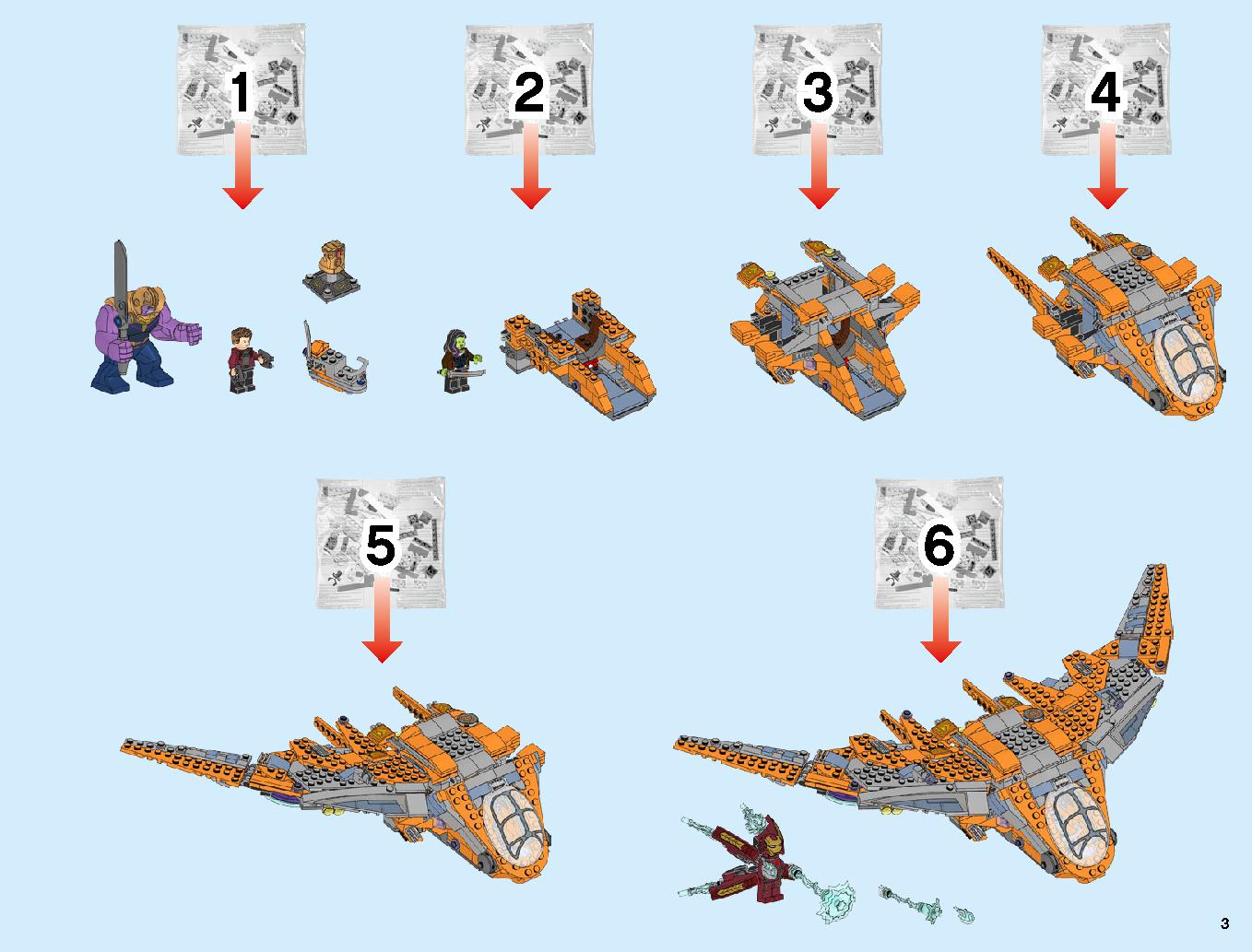 Thanos: Ultimate Battle 76107 LEGO information LEGO instructions 3 page