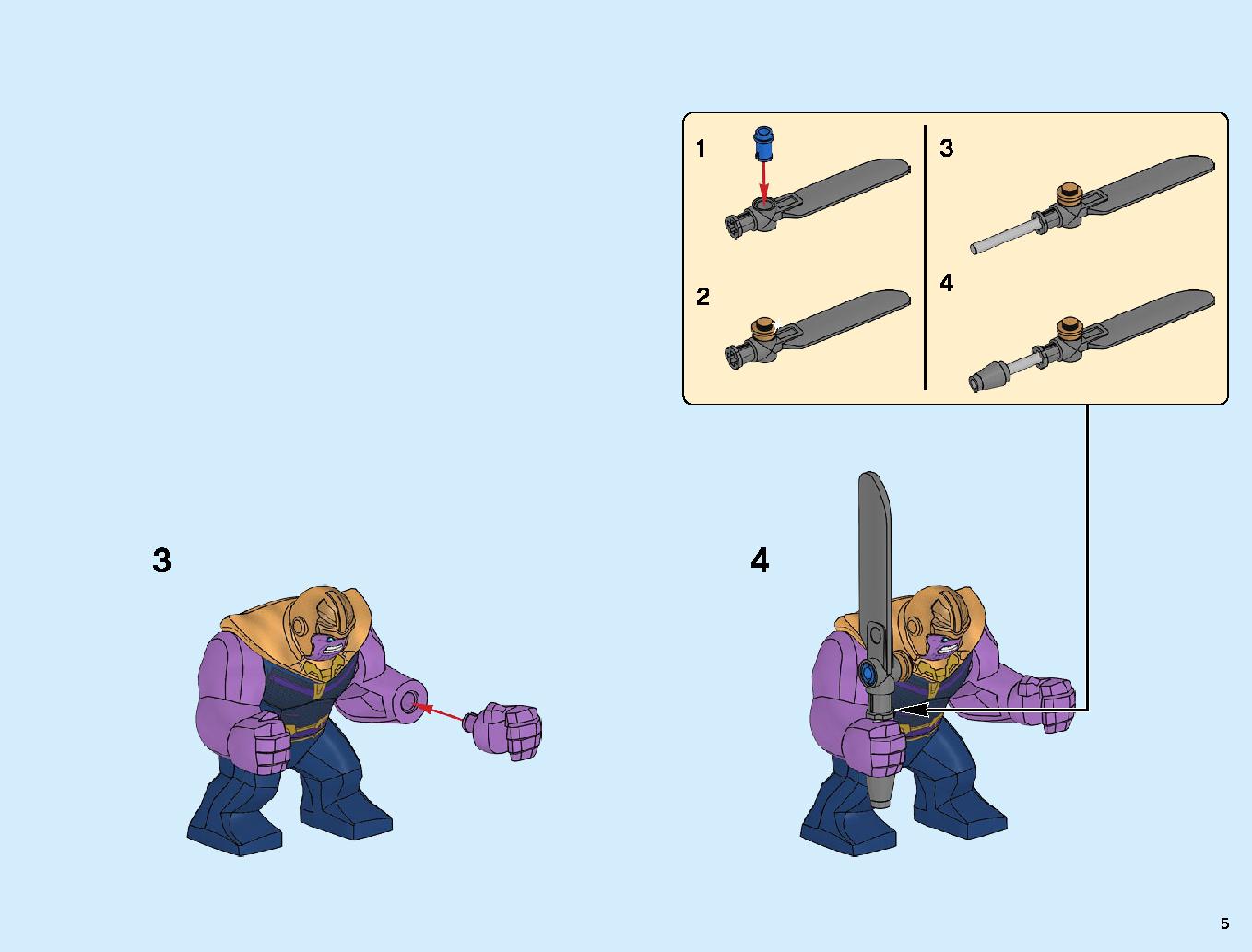 Thanos: Ultimate Battle 76107 LEGO information LEGO instructions 5 page