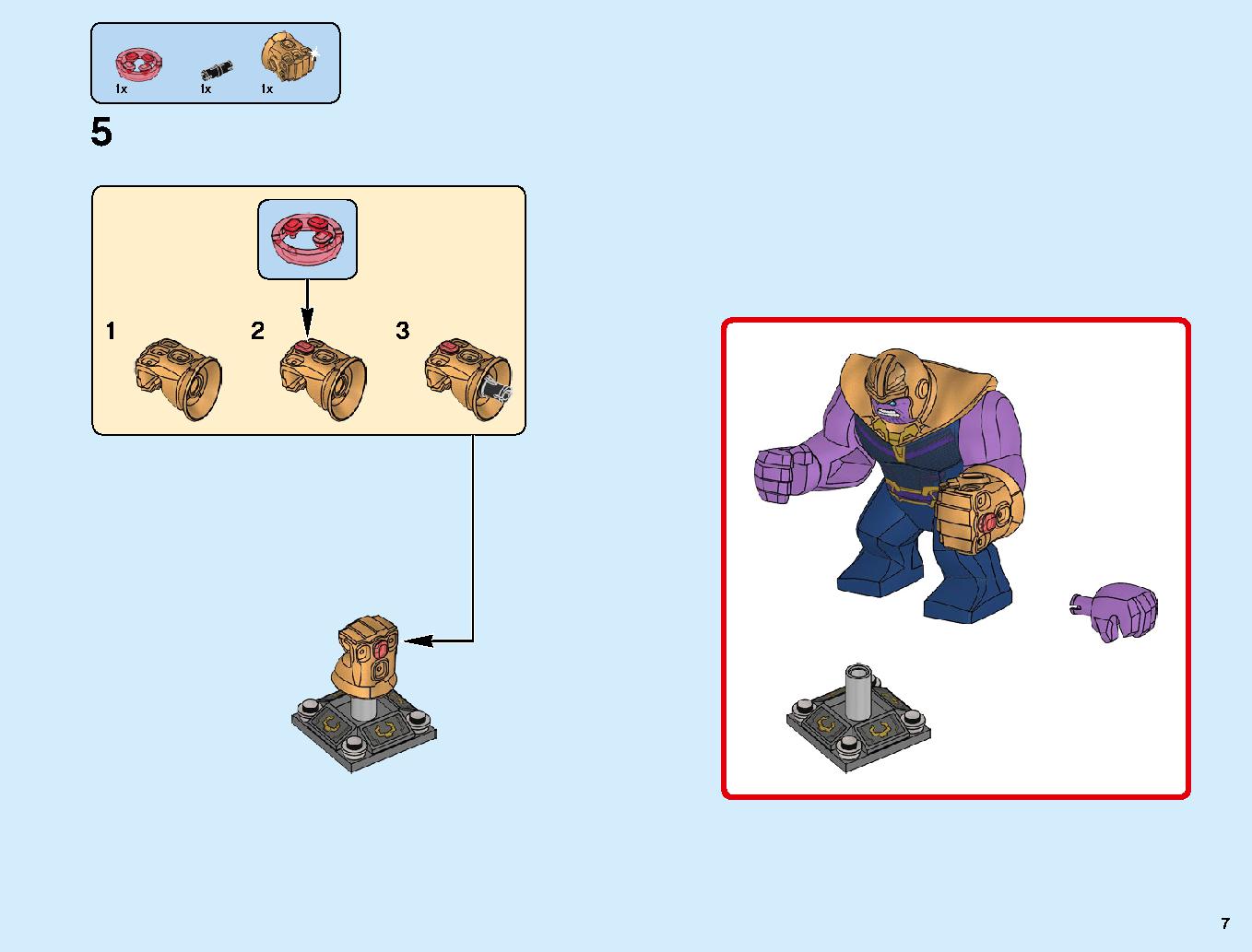Thanos: Ultimate Battle 76107 LEGO information LEGO instructions 7 page