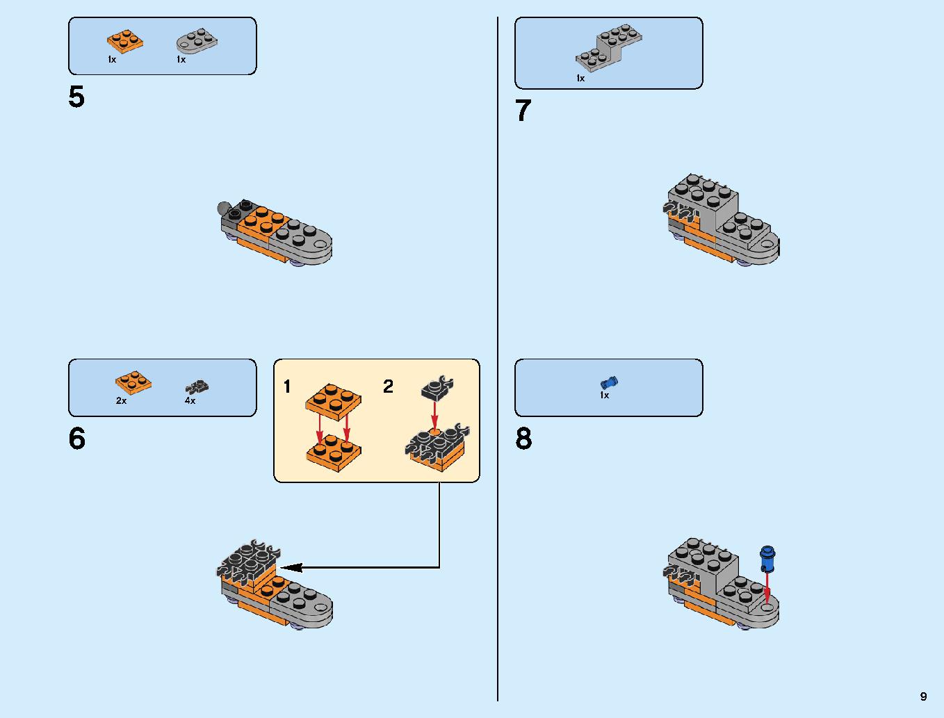 어벤져스 타노스: 최후의 전투 76107 레고 세트 제품정보 레고 조립설명서 9 page