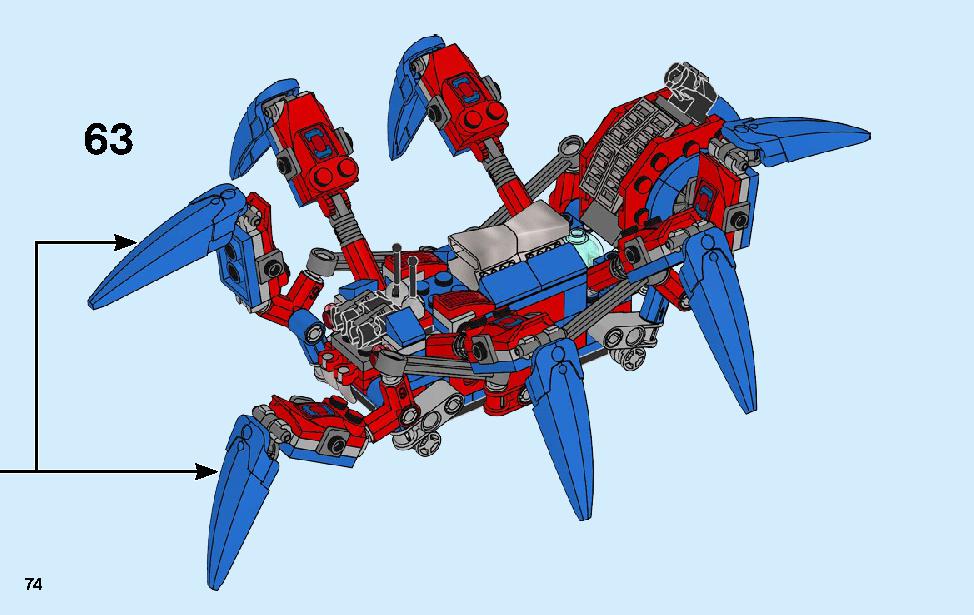 Spider-Man's Spider Crawler 76114 LEGO information LEGO instructions 74 page