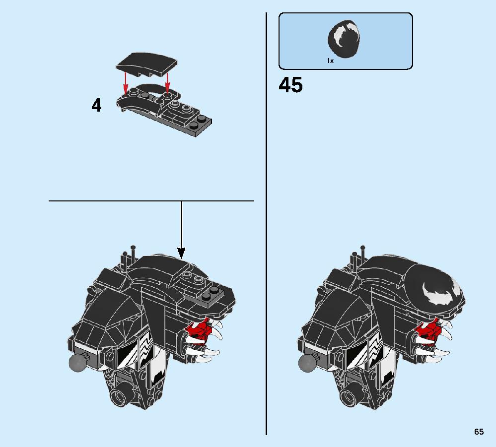 Spider Mech vs. Venom 76115 LEGO information LEGO instructions 65 page