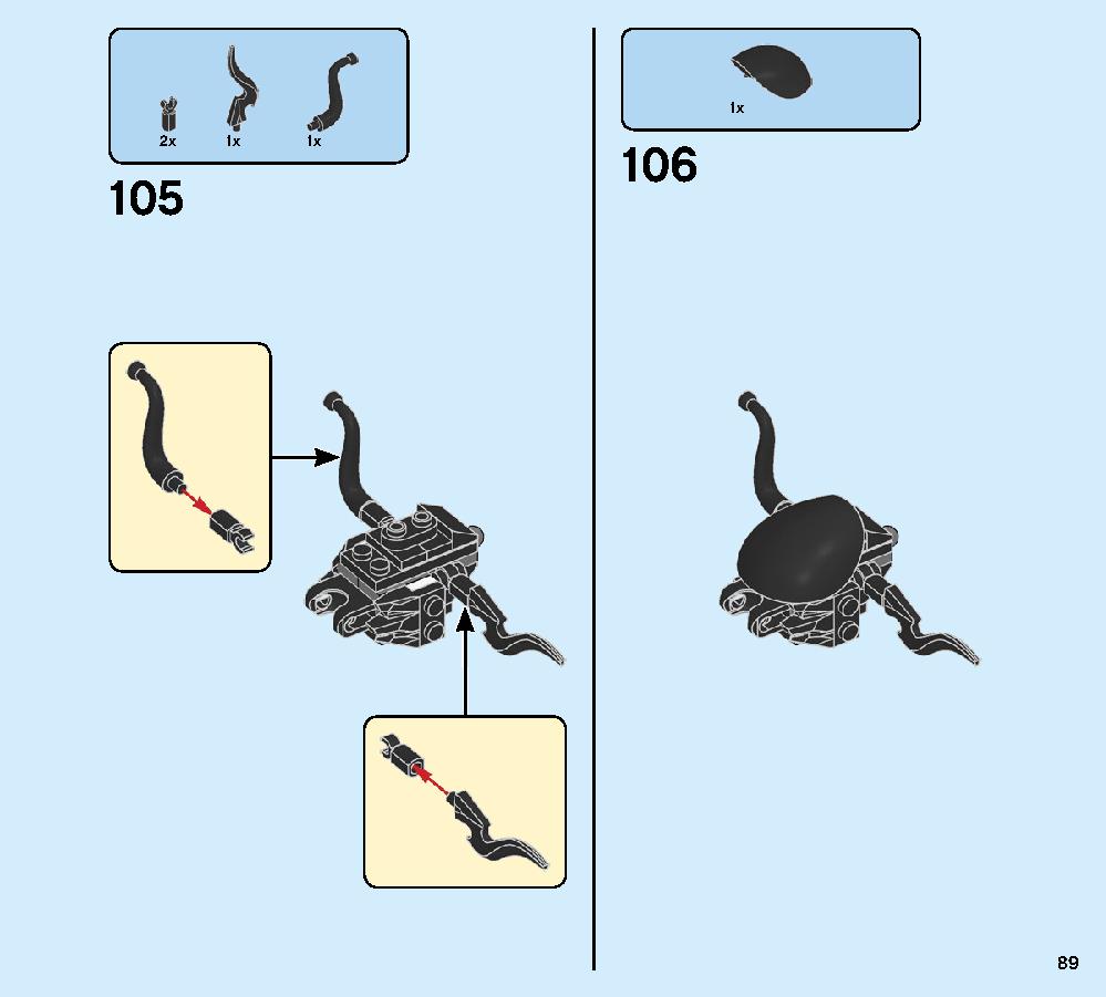 Spider Mech vs. Venom 76115 LEGO information LEGO instructions 89 page