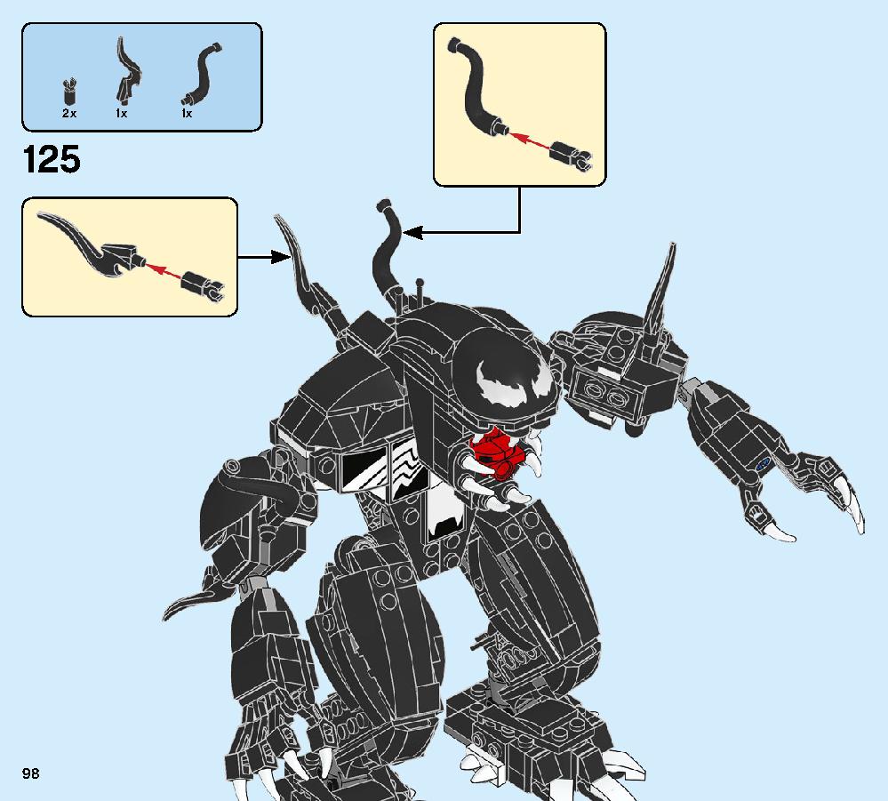 Spider Mech vs. Venom 76115 LEGO information LEGO instructions 98 page