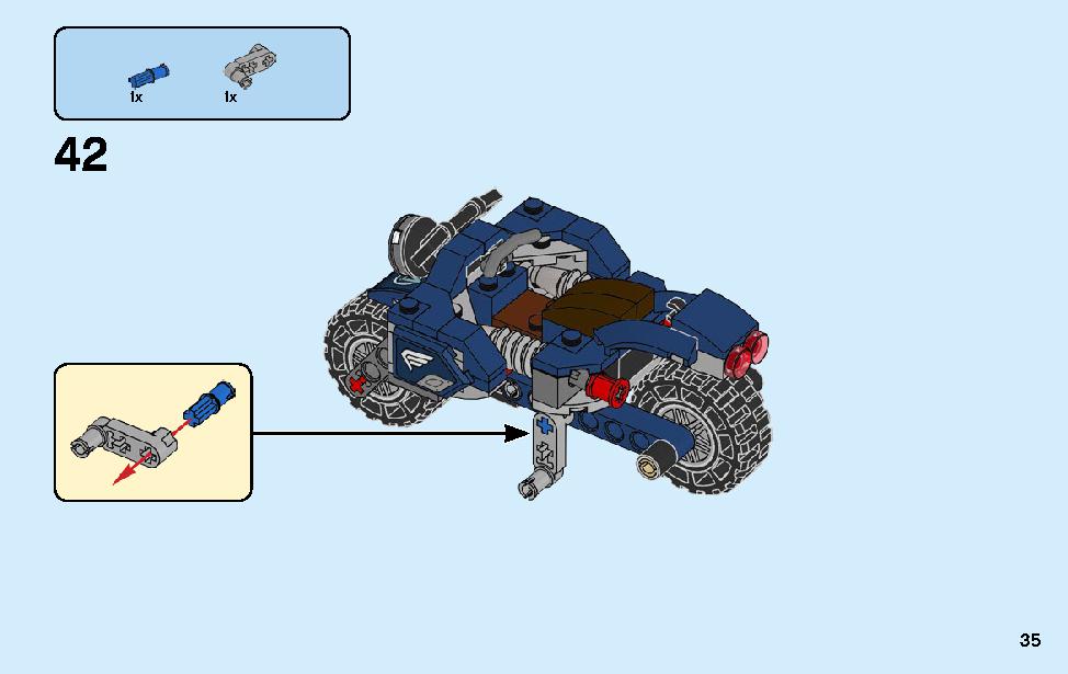 Captain America: Outriders Attack 76123 LEGO information LEGO instructions 35 page