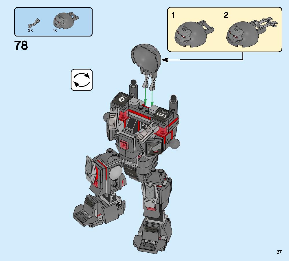 War Machine Buster 76124 LEGO information LEGO instructions 37 page