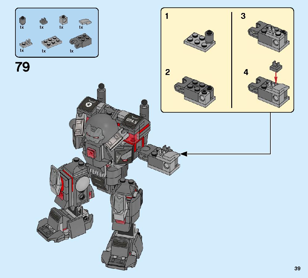 War Machine Buster 76124 LEGO information LEGO instructions 39 page