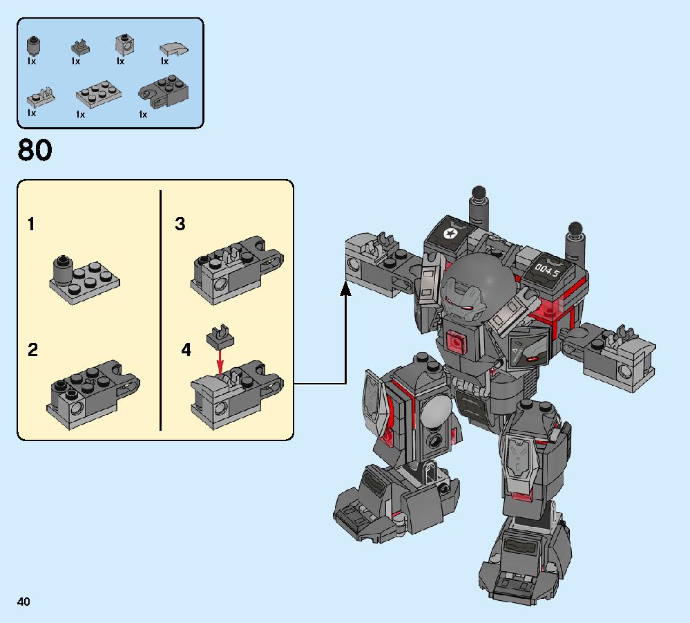War Machine Buster 76124 LEGO information LEGO instructions 40 page