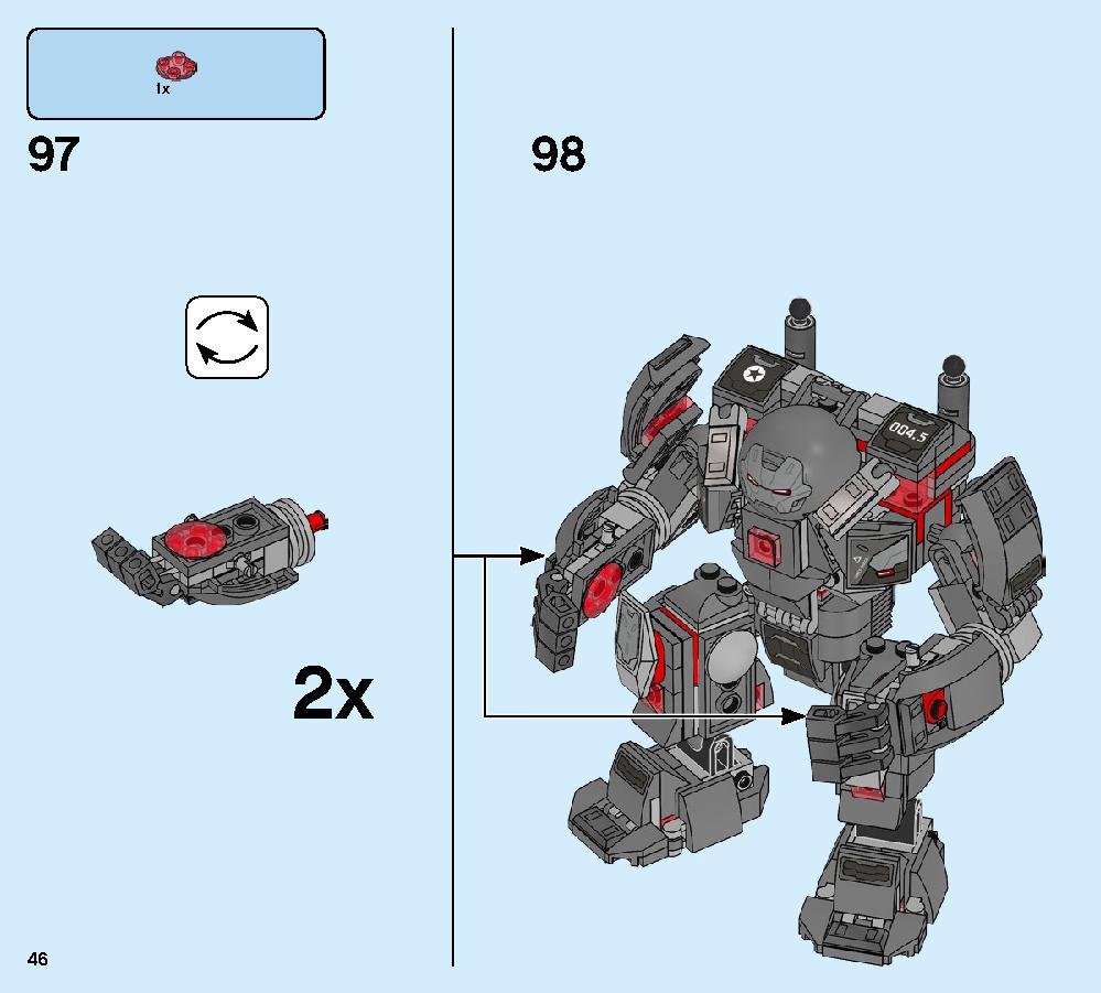 War Machine Buster 76124 LEGO information LEGO instructions 46 page
