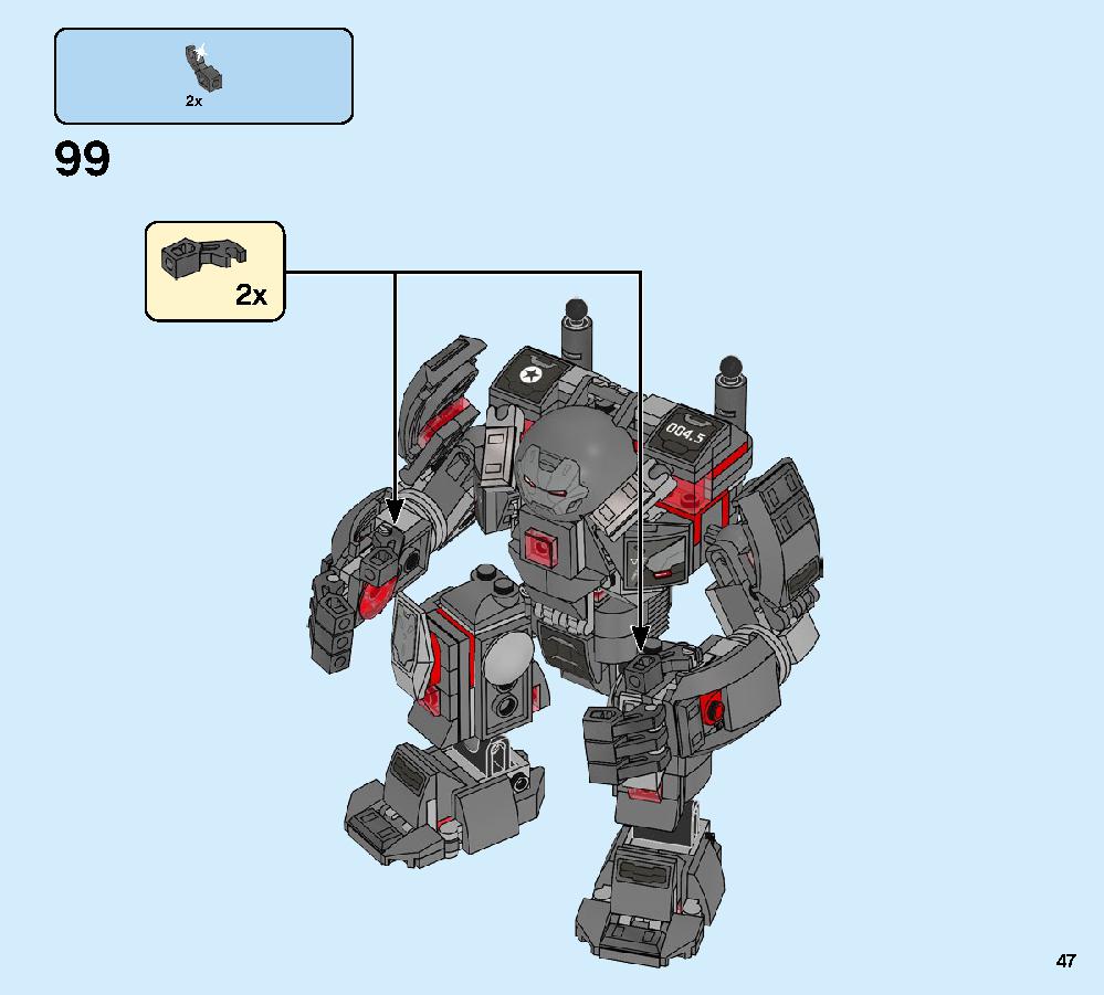 War Machine Buster 76124 LEGO information LEGO instructions 47 page