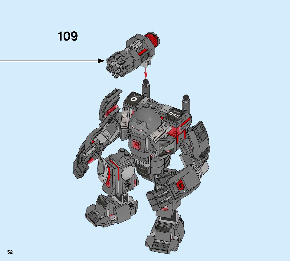 War Machine Buster 76124 LEGO information LEGO instructions 52 page