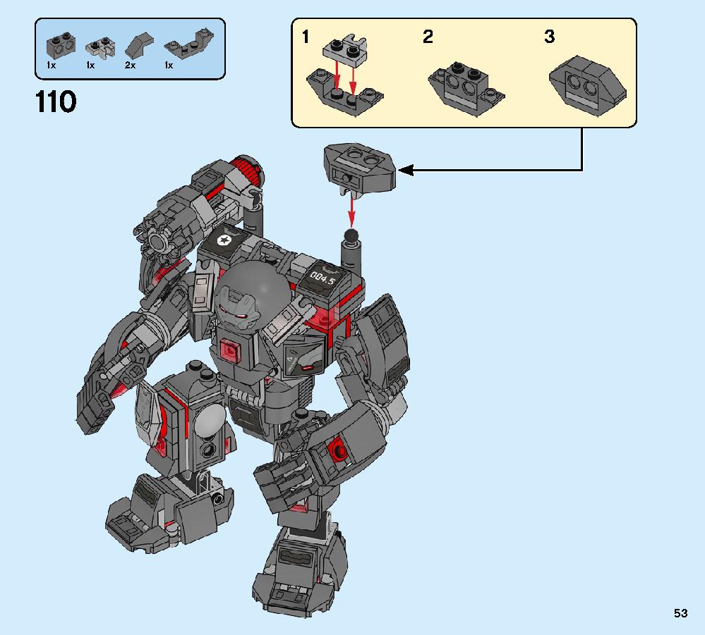 War Machine Buster 76124 LEGO information LEGO instructions 53 page