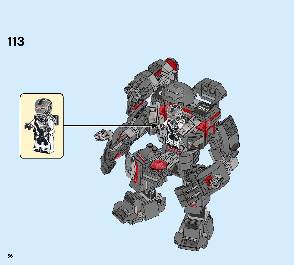 War Machine Buster 76124 LEGO information LEGO instructions 56 page