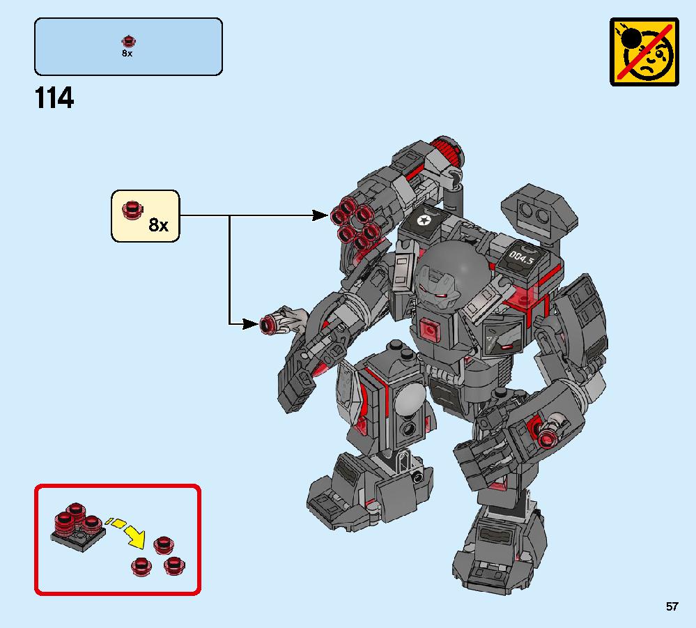 War Machine Buster 76124 LEGO information LEGO instructions 57 page
