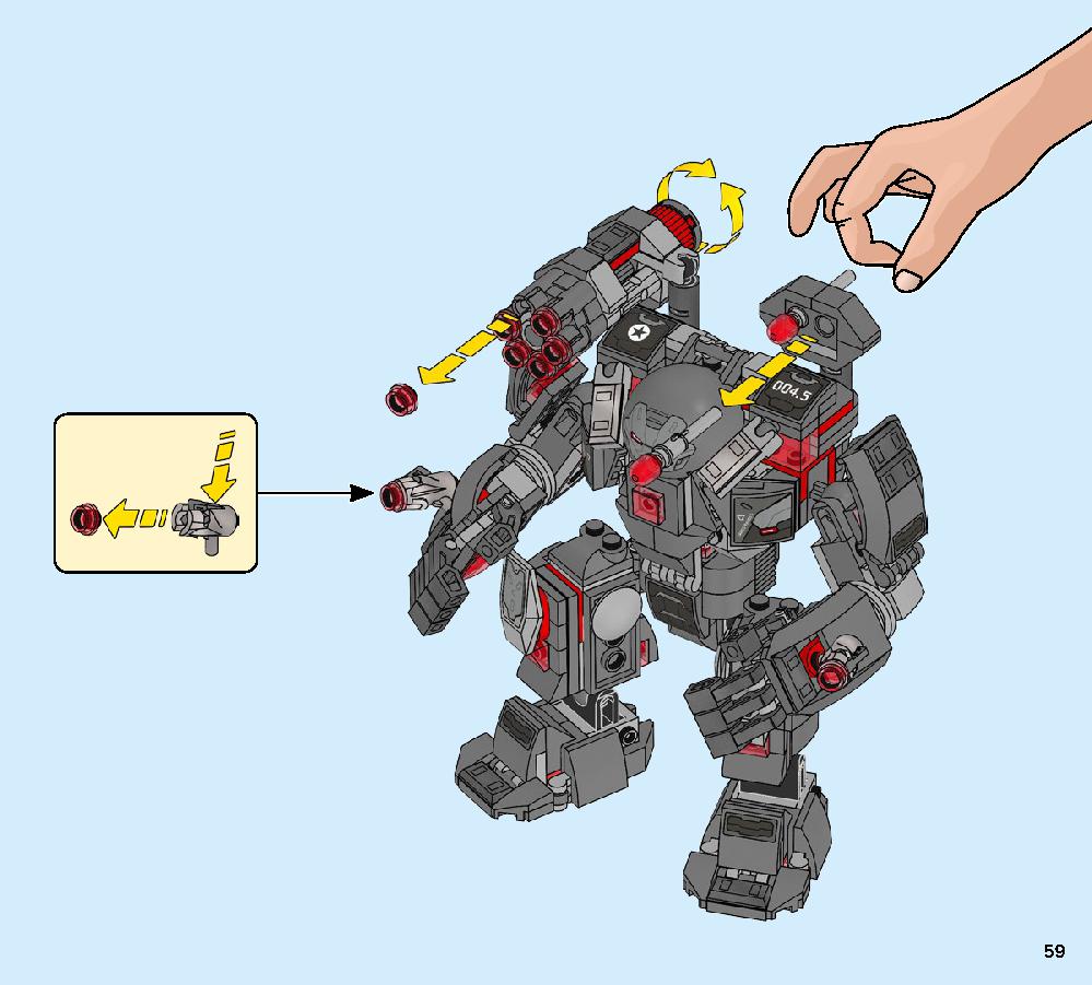 War Machine Buster 76124 LEGO information LEGO instructions 59 page