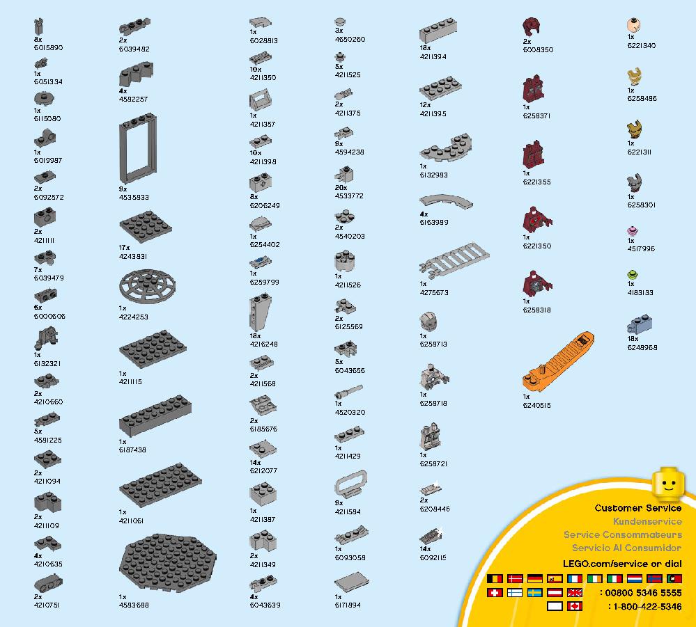 Iron Man Hall of Armour 76125 LEGO information LEGO instructions 71 page