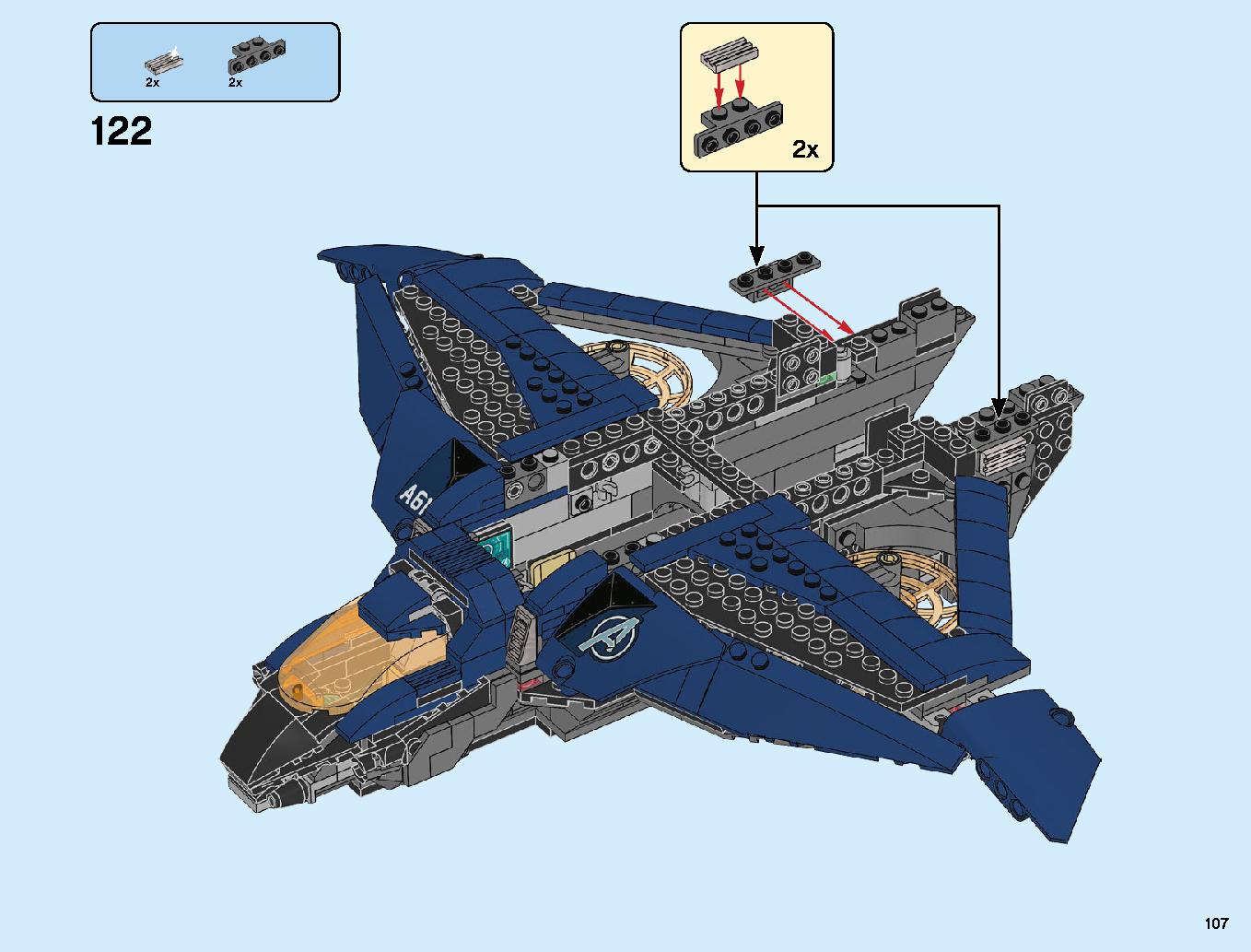 Avengers Ultimate Quinjet 76126 LEGO information LEGO instructions 107 page