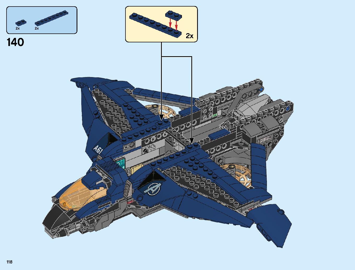 Avengers Ultimate Quinjet 76126 LEGO information LEGO instructions 118 page