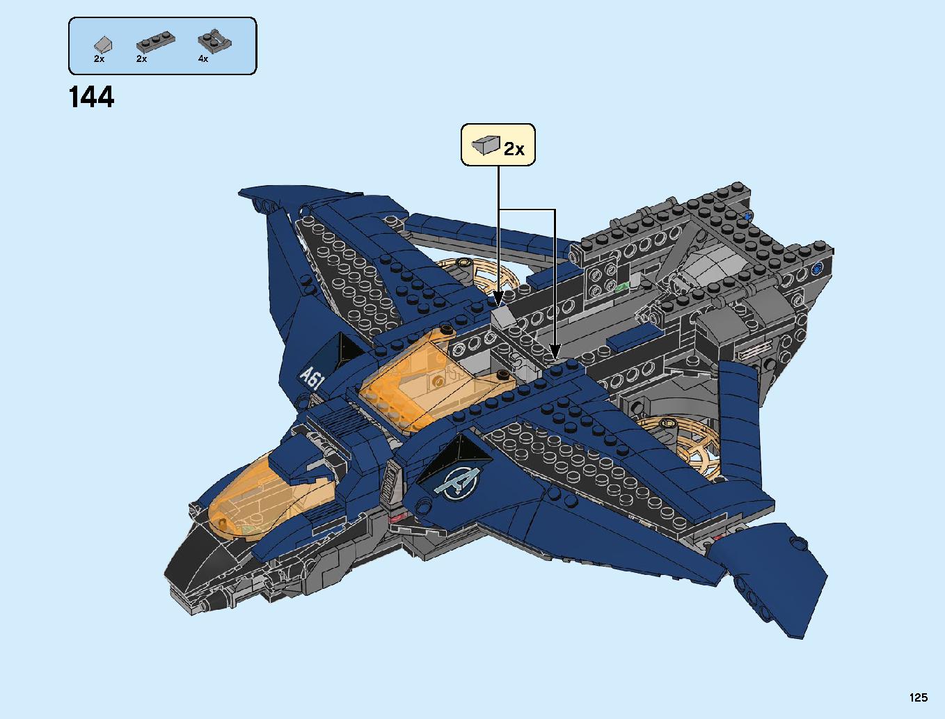 Avengers Ultimate Quinjet 76126 LEGO information LEGO instructions 125 page