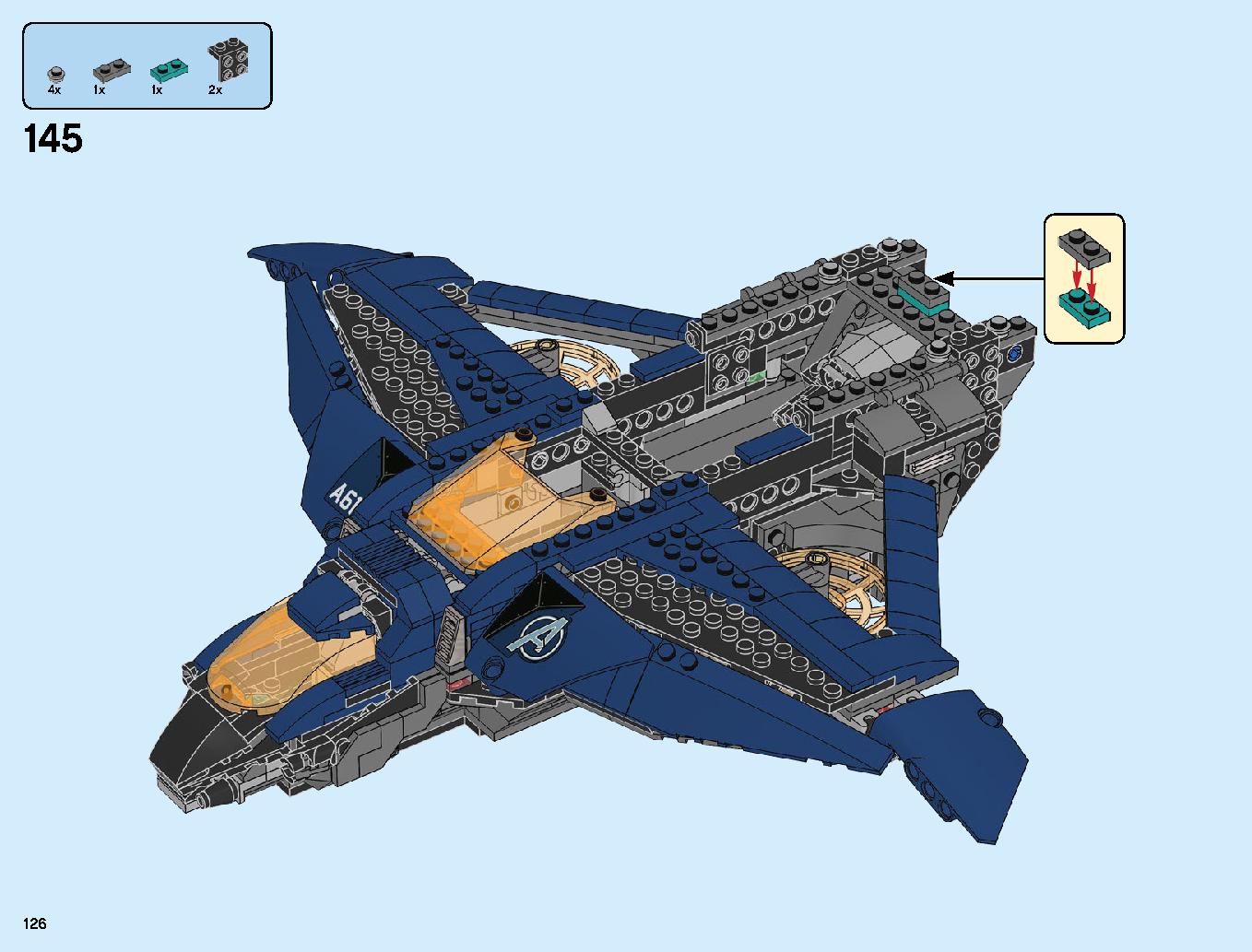 Avengers Ultimate Quinjet 76126 LEGO information LEGO instructions 126 page