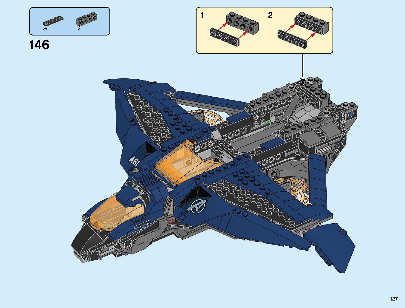 Avengers Ultimate Quinjet 76126 LEGO information LEGO instructions 127 page