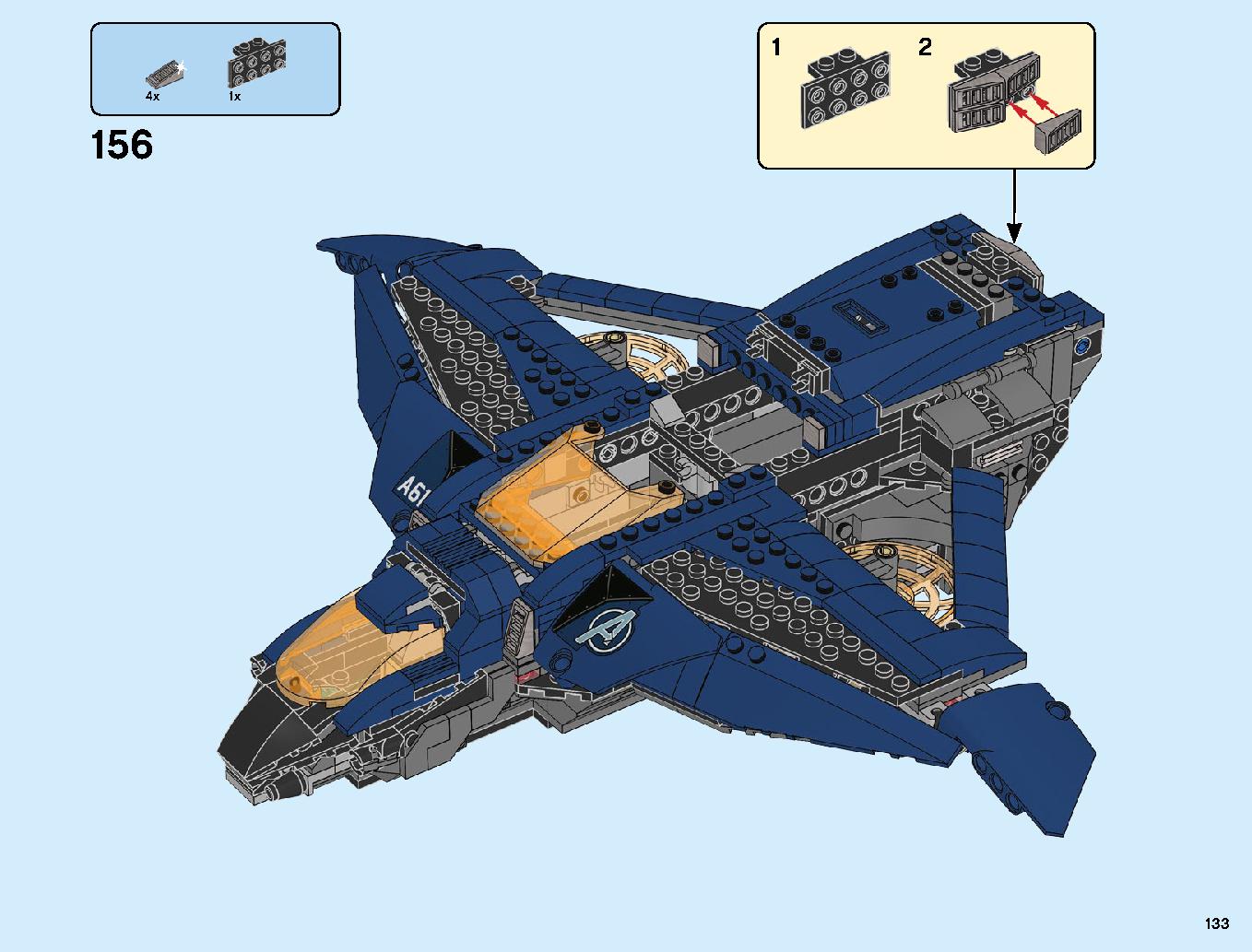 Avengers Ultimate Quinjet 76126 LEGO information LEGO instructions 133 page