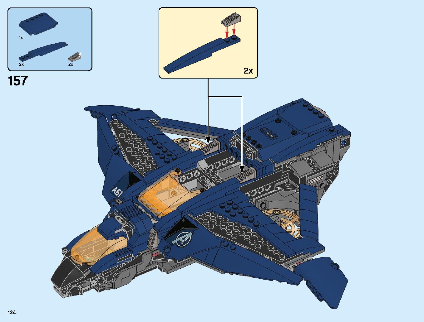 Avengers Ultimate Quinjet 76126 LEGO information LEGO instructions 134 page