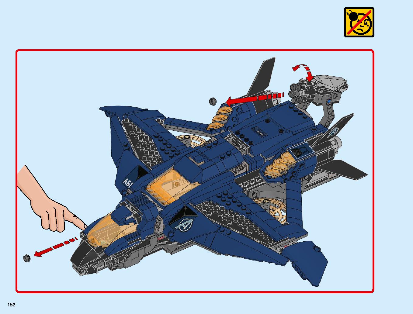 Avengers Ultimate Quinjet 76126 LEGO information LEGO instructions 152 page