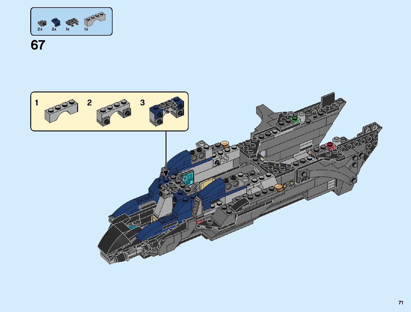 Avengers Ultimate Quinjet 76126 LEGO information LEGO instructions 71 page