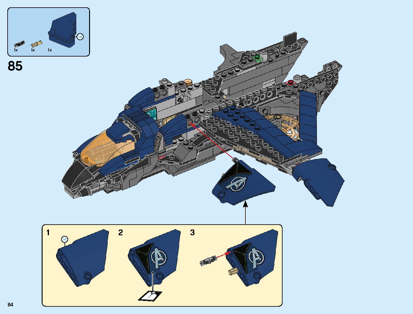 Avengers Ultimate Quinjet 76126 LEGO information LEGO instructions 84 page