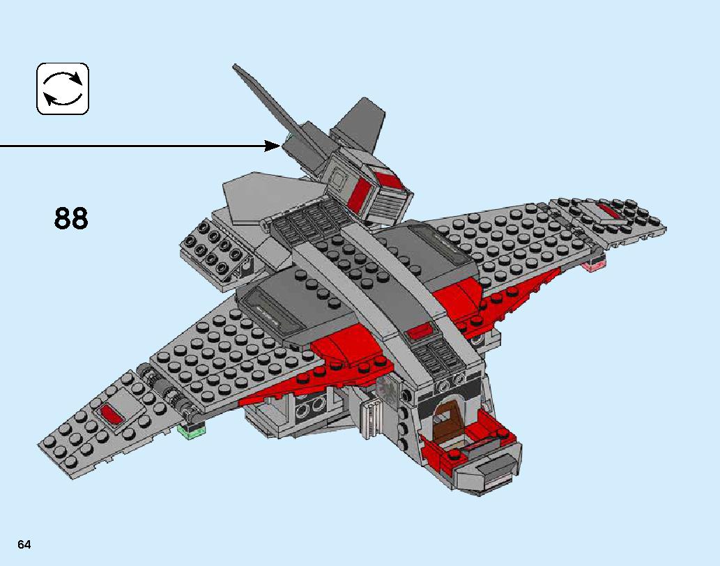 キャプテン・マーベルとスクラルの襲撃 76127 レゴの商品情報 レゴの説明書・組立方法 64 page