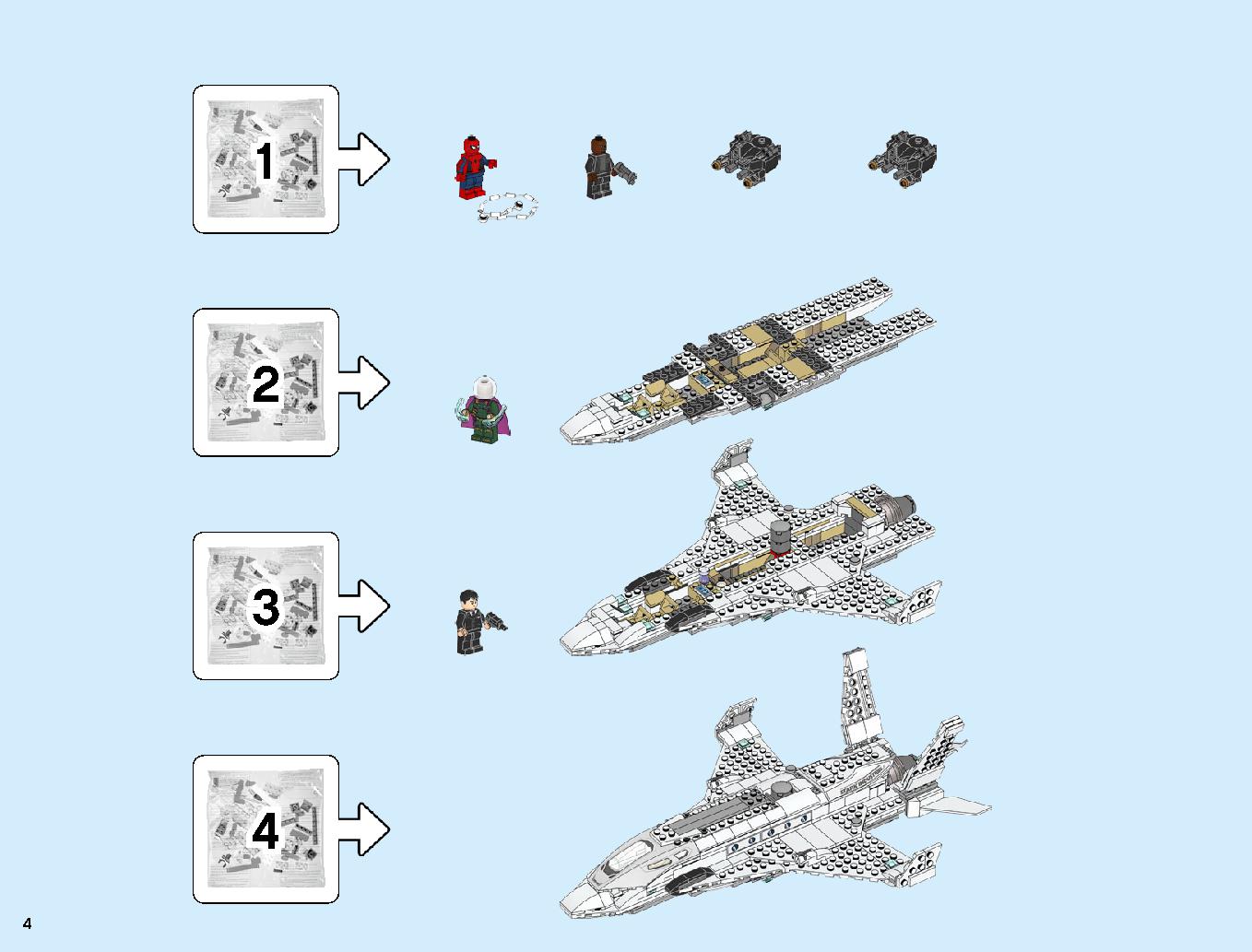 スタークジェットとドローン攻撃 76130 レゴの商品情報 レゴの説明書・組立方法 4 page