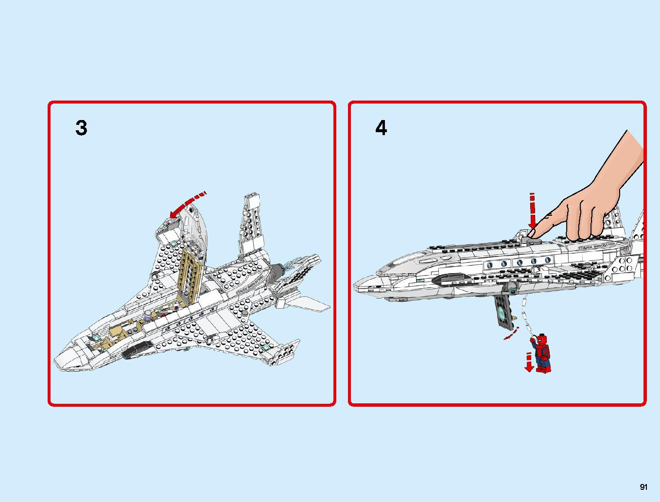 Stark Jet and the Drone Attack 76130 LEGO information LEGO instructions 91 page