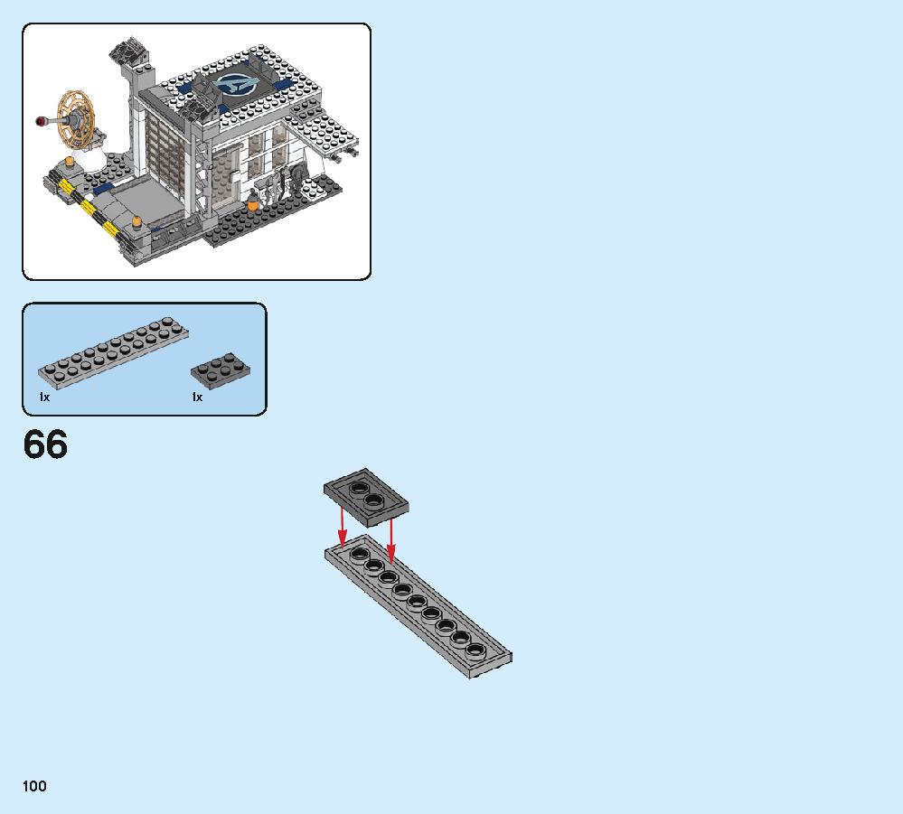 アベンジャーズ・コンパウンドでの戦い 76131 レゴの商品情報 レゴの説明書・組立方法 100 page