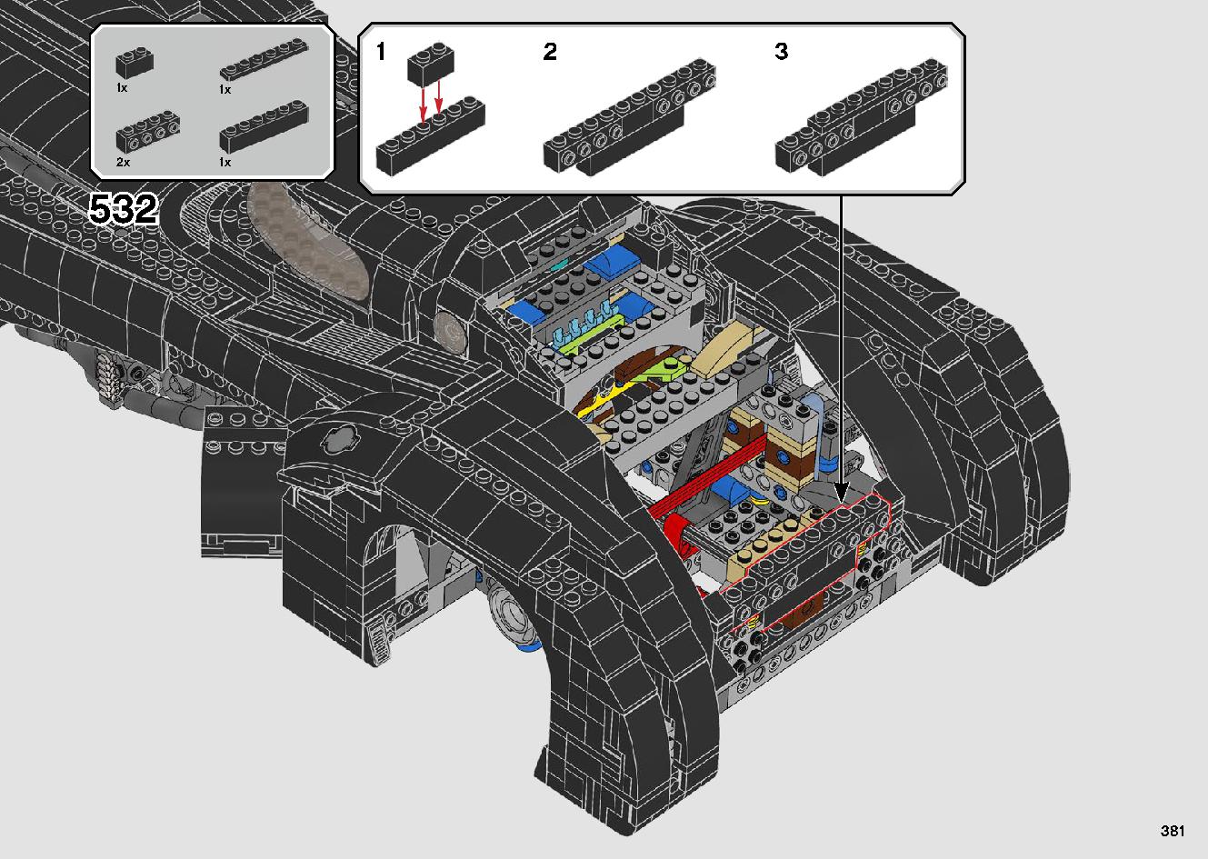 1989 Batmobile 76139 レゴの商品情報 レゴの説明書・組立方法 381 page