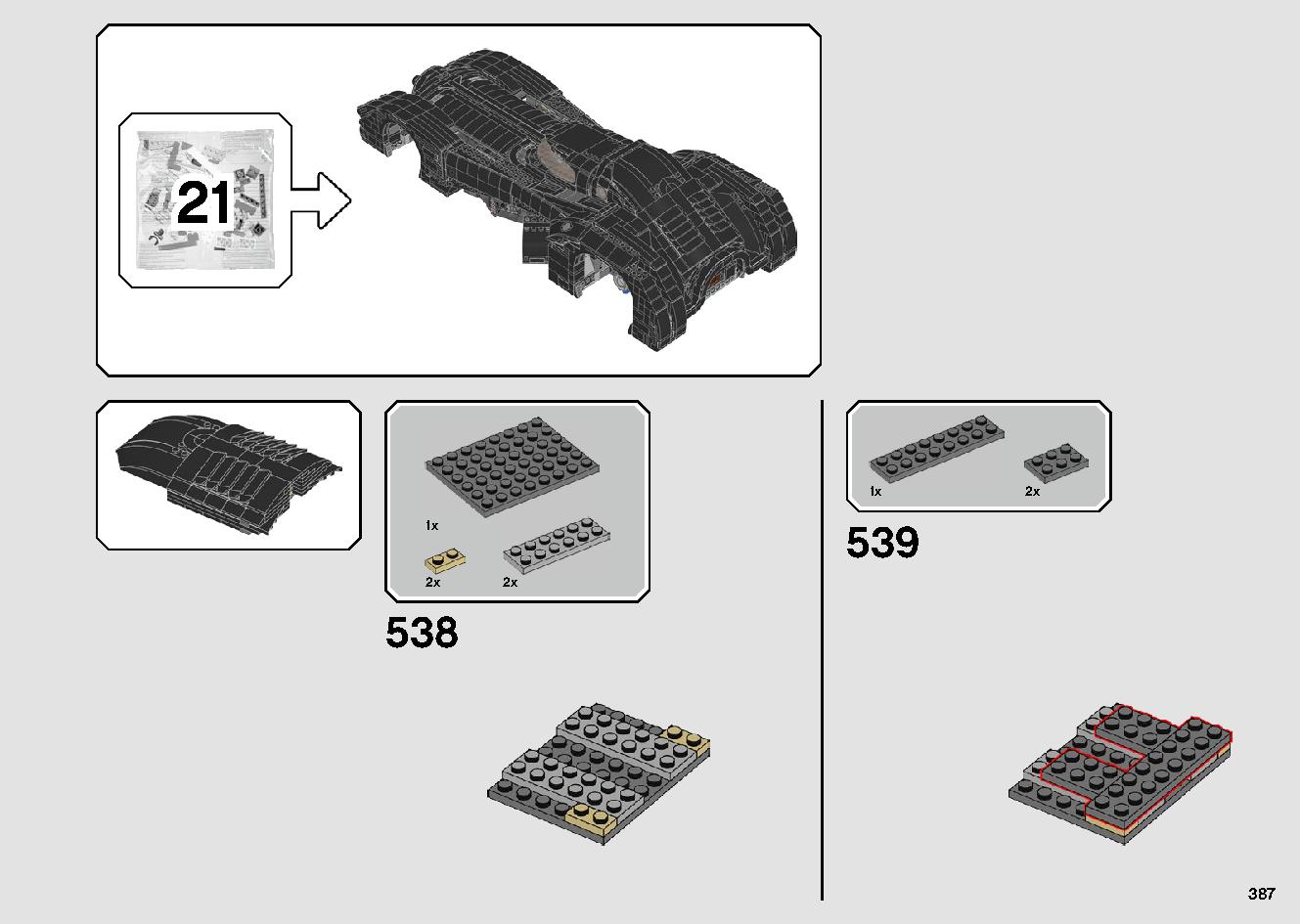 1989 Batmobile 76139 LEGO information LEGO instructions 387 page
